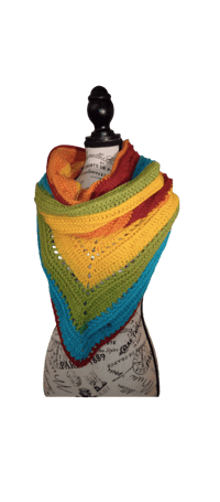 Image 1 of Rainbow Hooded Scarf