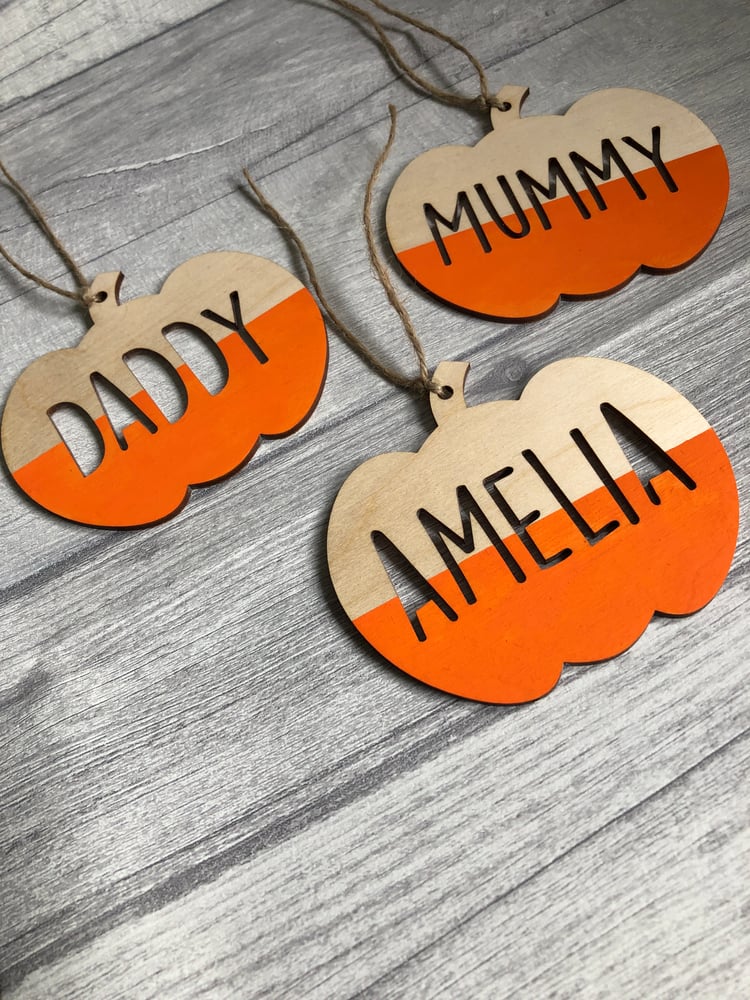 Image of Hand painted pumpkin decorations 