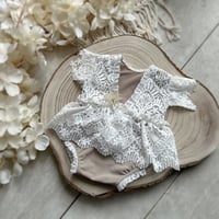 Image 3 of Newborn body-dress - Sandria - dark beige | photo props