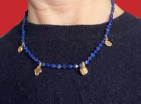 Image 4 of Tiny Lapis Moon Necklace 