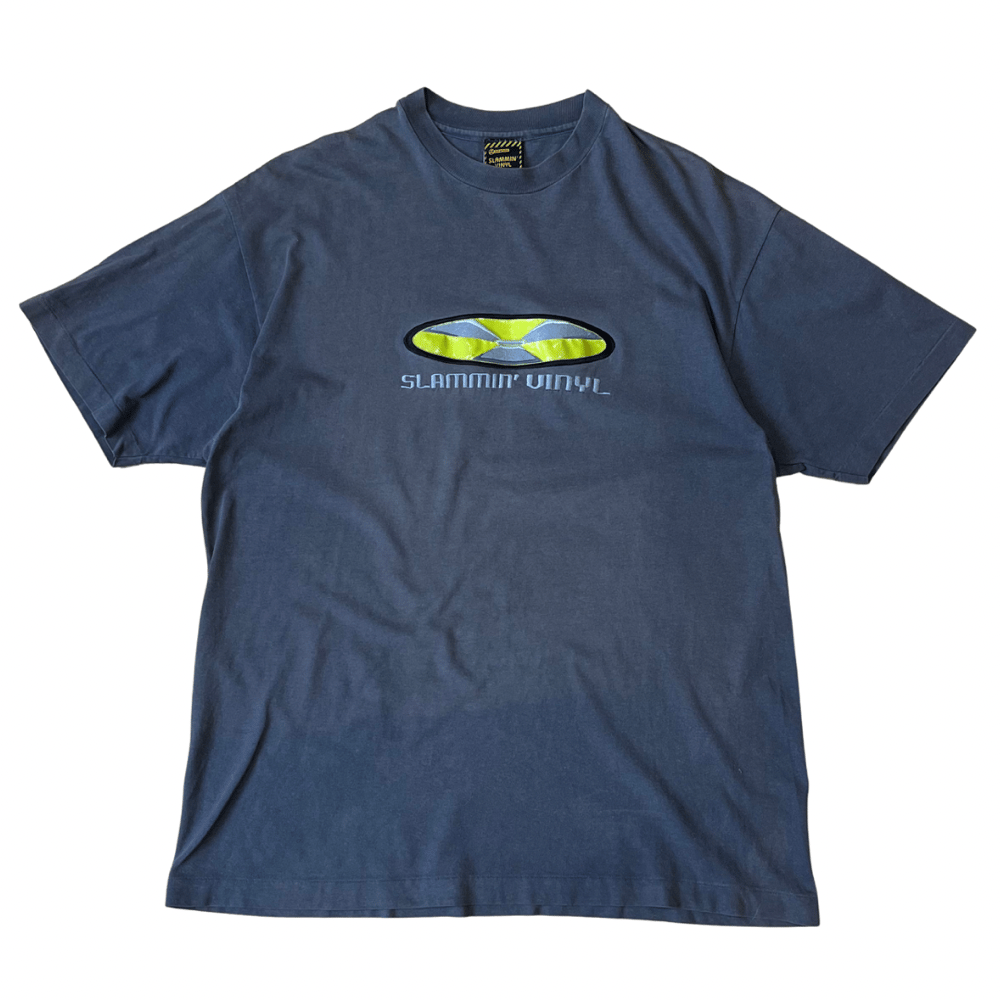 Image of Slammin Vinyl early 90s logo T Shirt: XL