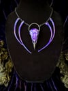 Purple English Crow - Necklace