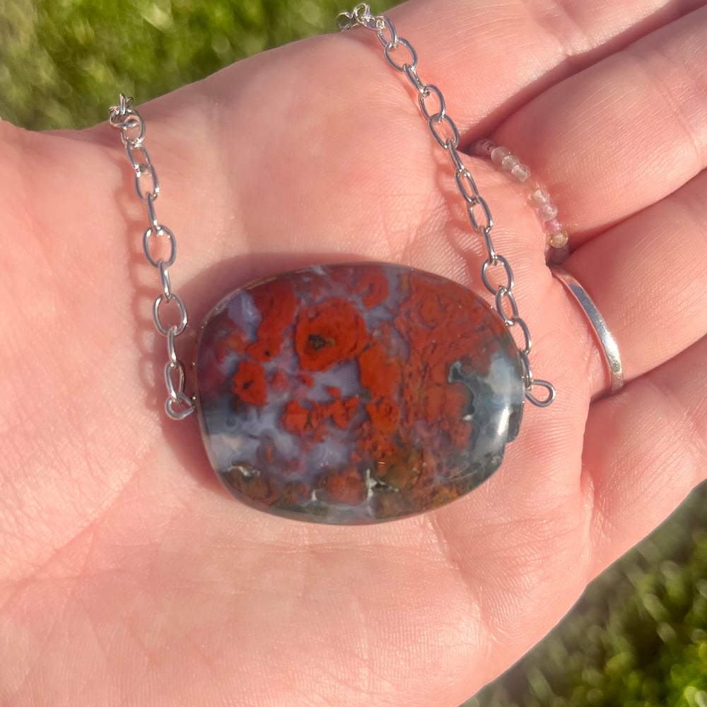 Image of Red Moss Agate Necklace