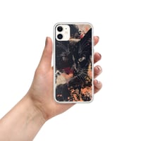 Image 8 of Beautiful Black Cat Face Splatter Painting Clear Case for iPhone®