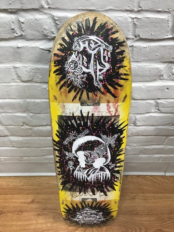 Image of UNCHAINED HAND PAINTED SKATE DECK