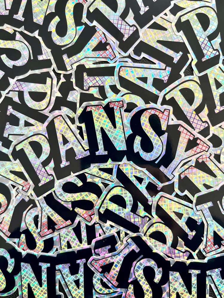 PANSY holographic vinyl sticker