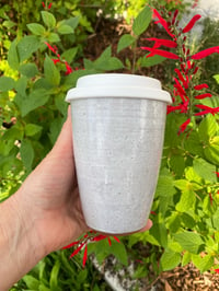 Image 5 of Organic White Glaze Travel Cup ‘A’