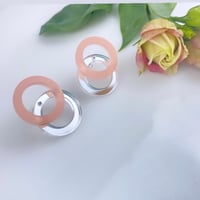 Image 2 of Náušnice DoubleMirrorCircle Rose