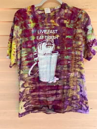 Image 1 of LARGE Live Fast Eat Trash Tie Dye Shirt C14
