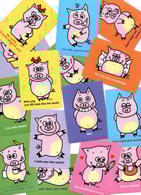 Image 1 of silly pig stickers