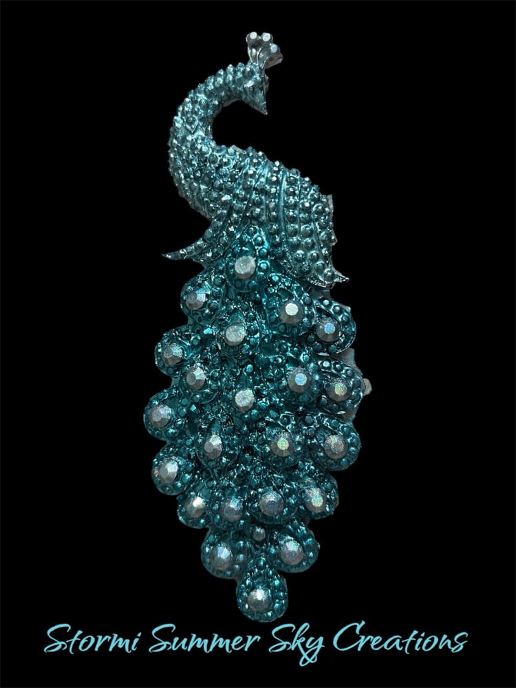 Image of Peacock magnet or Broach