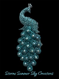 Image 2 of Peacock magnet or Broach