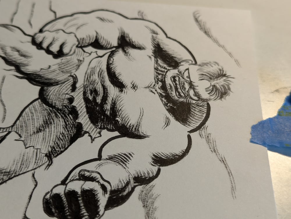 Image of HULK ink and brush