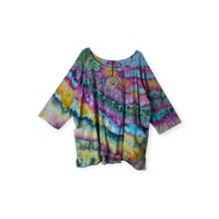 Image 1 of XL 100% Cotton Forager Top in Tropical Agate Ice Dye