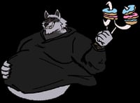 Image 2 of Big Fat Death Wolf Keychain 