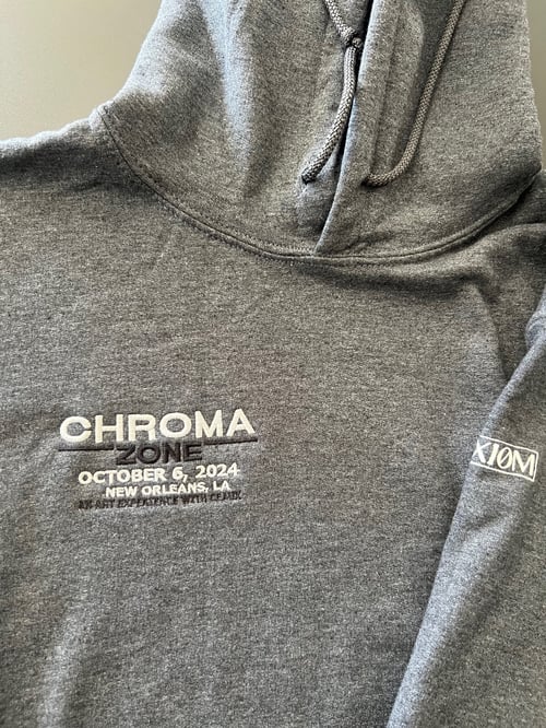 Image of grey CHROMA  ZONE hoodie