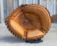 Image 1 of Rawlings DB35 Johnny Bench Autograph Catchers Mitt (Right Handed Used)