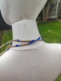 Image 10 of Havana Halter Dress- classic statement holiday piece- one size - BLUE / TURQUOISE