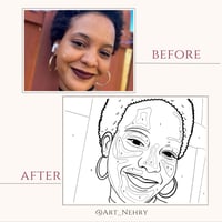 Image 1 of Custom Paint-By-Number Portrait (Digital Kit)