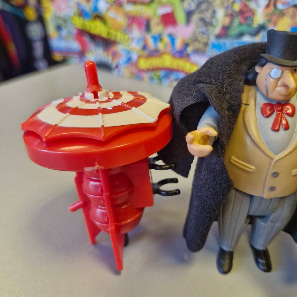 Image of Batman The Animated Series Penguin Hypno-Spin Umbrella Figure – 1990s Kenner