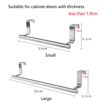 Image 6 of Kitchen Cabinet Door Towel Bar Stainless Steel Door Back Towel Hanging Holder 