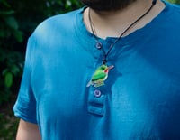 Image 2 of San Pedrito Necklace | Puerto Rican Tody 