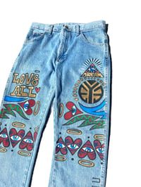 Image 2 of “Love All Fear None” Denim Jeans 