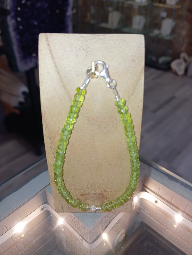 Bracelet péridot 3 