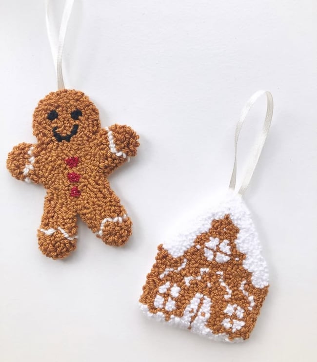 Festive Punch Needle Decorations with Flossie & Bean