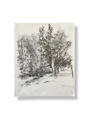 Image of VINTAGE DUTCH DRAWING: LANDSCAPE #2