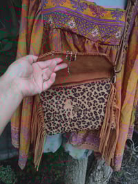 Image 4 of Barca Bag - tan leopard wear on waist or cross body 