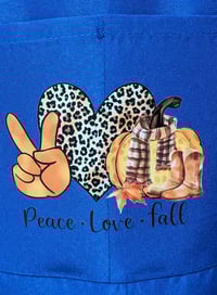 Image 4 of Pumpkin Patch Fall Apron (blue)