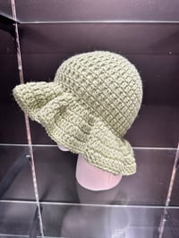 Image 2 of crochet bucket hat with wavy brim J