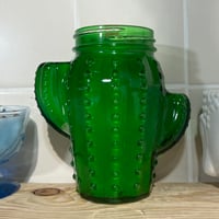 Image 1 of cedar and spruce scented cactus candle 