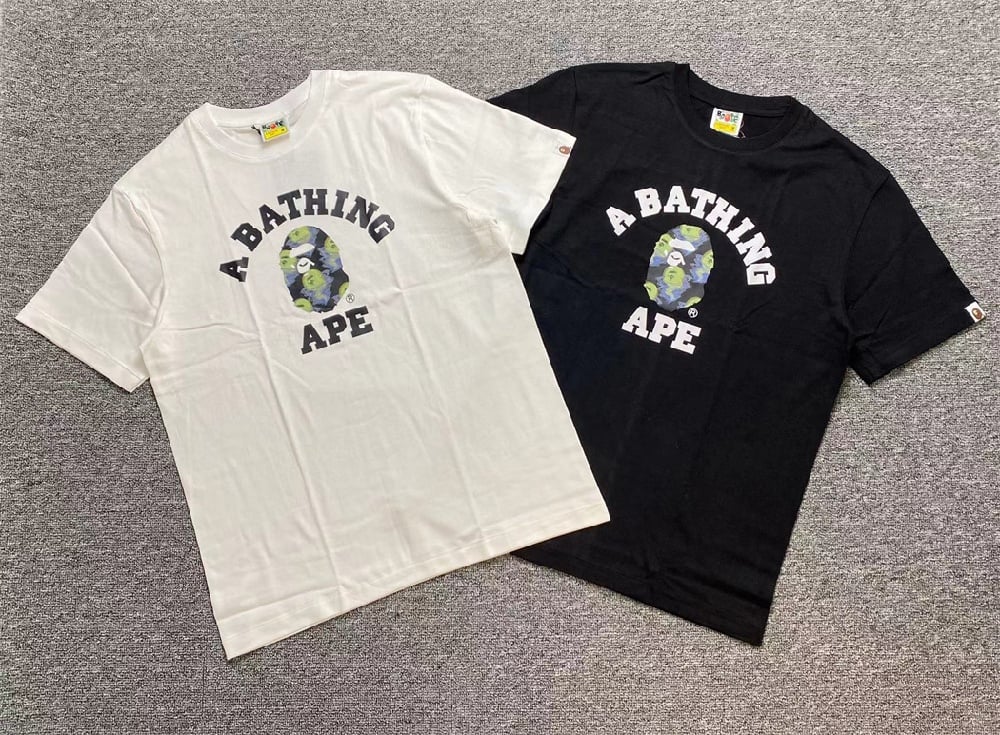 Image of Bape Small Ape Logo T-Shirt Black White