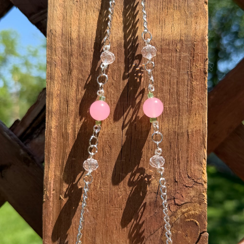 Image of pink terpene sun catcher 