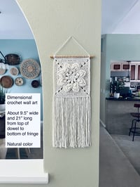 Image 1 of Water Lily - Crochet Wall Hanging 