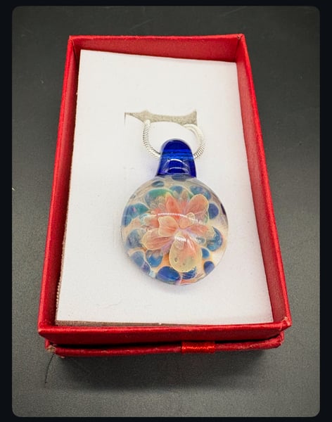 Image of Hamilton Art Glass Purple Blue Fireworks
