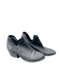 Image 1 of  Steve Madden black leather rustic ankle booties 