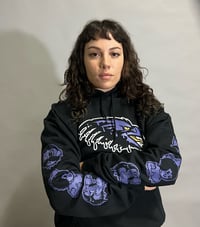 Drippy Purple Bird Hoodies
