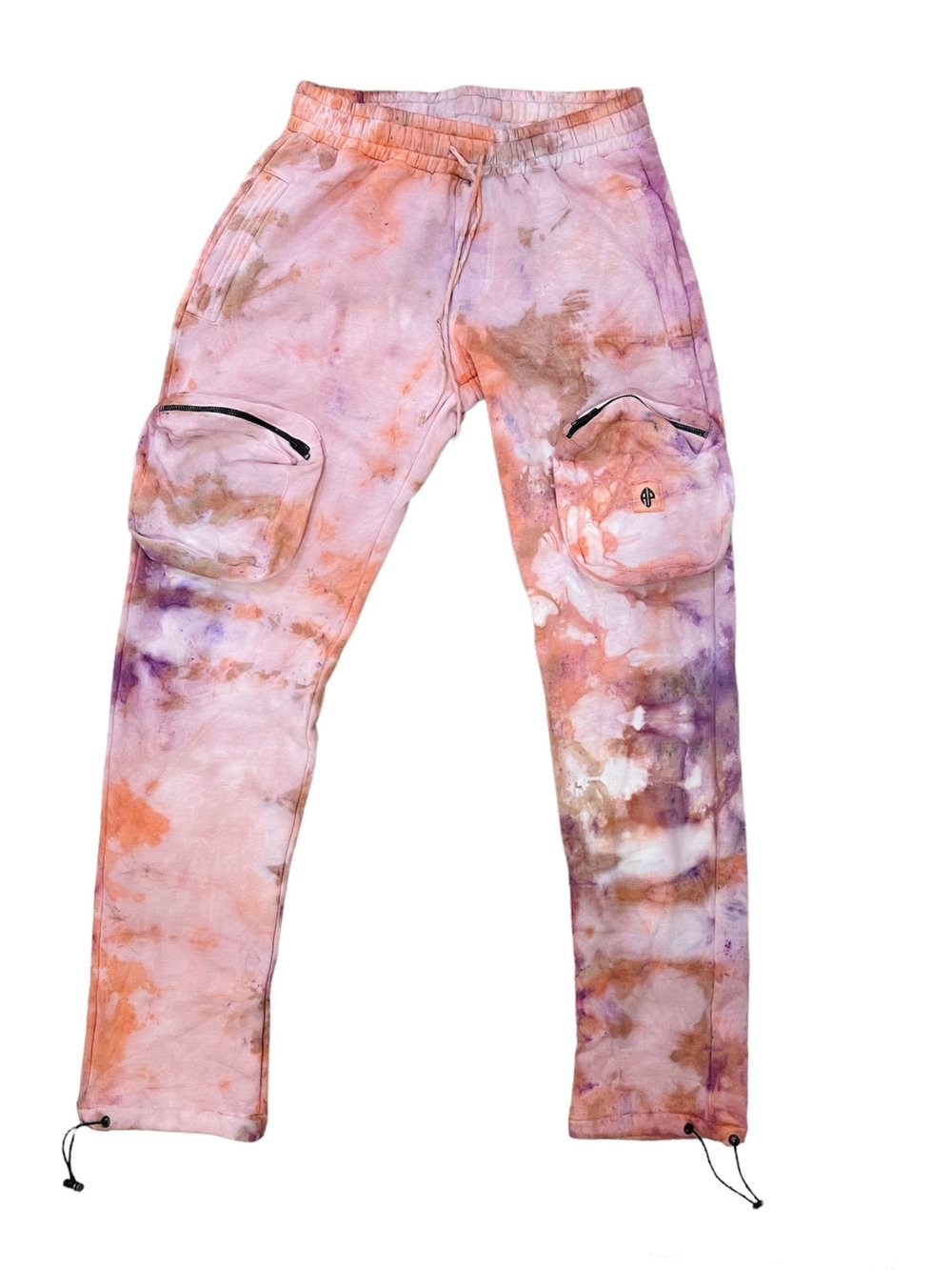 Image of Orange/Purple Tye-Dye Sweatpants 