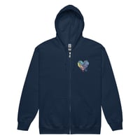 Image 6 of BadAss Raven Old school Unisex  zip hoodie - Double Imprint