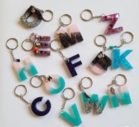 Resin Letter Keychains 