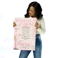 12x18in LIGHT PINK WOMEN IN MEDICINE POSTER 
