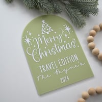 Image 2 of Merry Christmas  Personalised Arch wall plaque