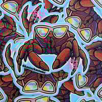 “Still shining crab” matte 3” vinyl sticker 
