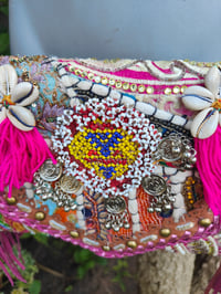 Image 6 of Chilean Bag -Pink fringes and strap