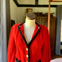 Image 5 of Polo Ralph Lauren Red Cardigan Sweater Small