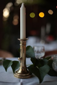 Image 3 of Kerzenständer, einflammig, Messing, mit Schiebefunktion, klein