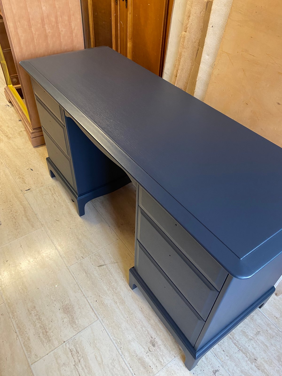 Remaining payment for stag desk in navy blue 